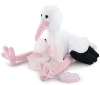 Peluche cigüeña rosa