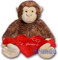 Mono extra grande con corazón