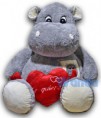 Peluche hipopótamo gigante con corazón